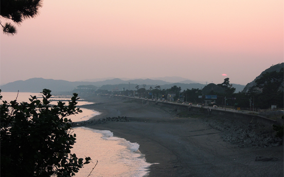 桂浜の夕日
